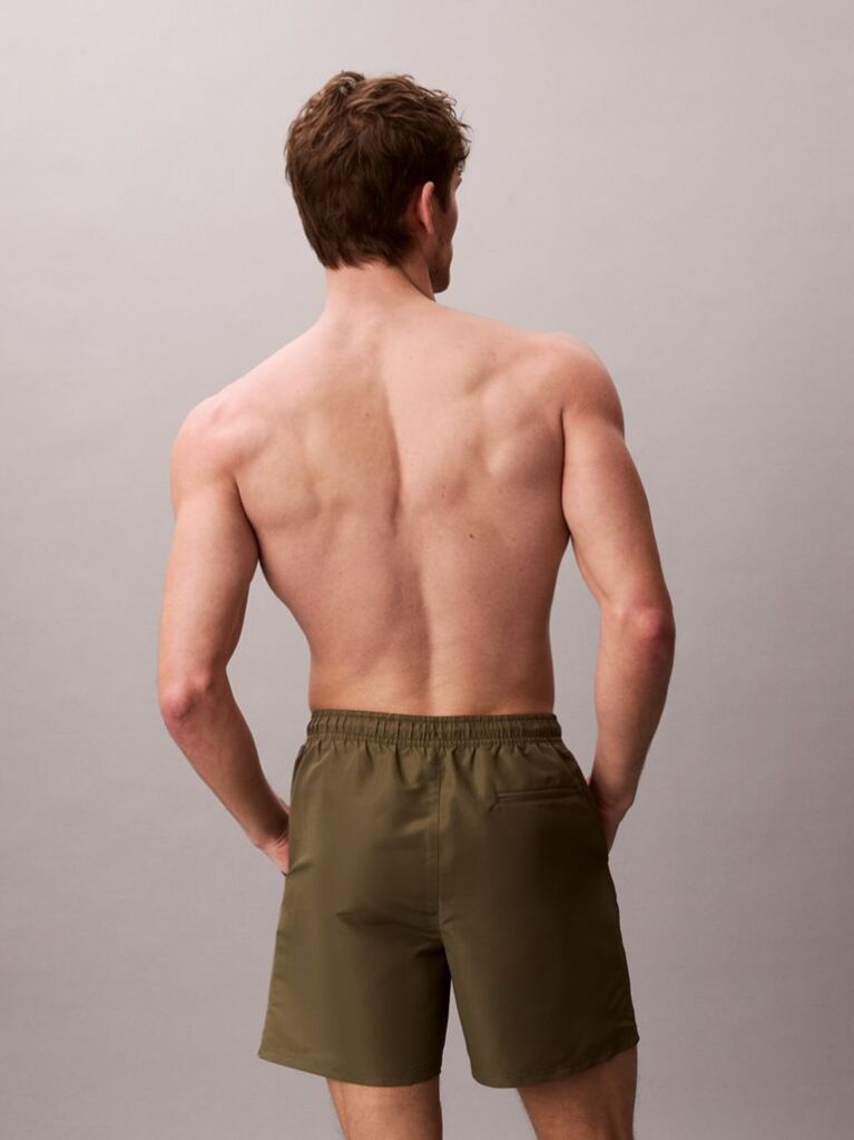 Green Medium Drawstring Swim Shorts - Intense Power  Men