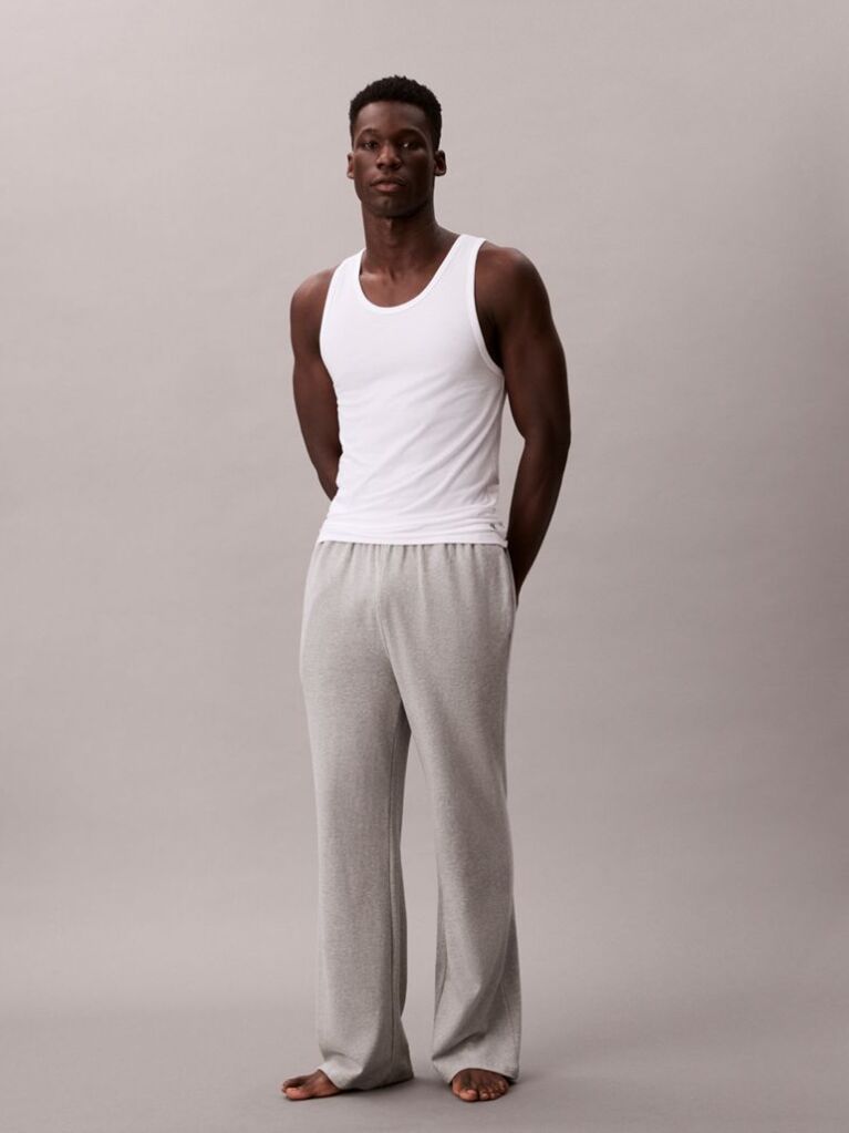 White 3 Pack Lounge Tank Tops  Men