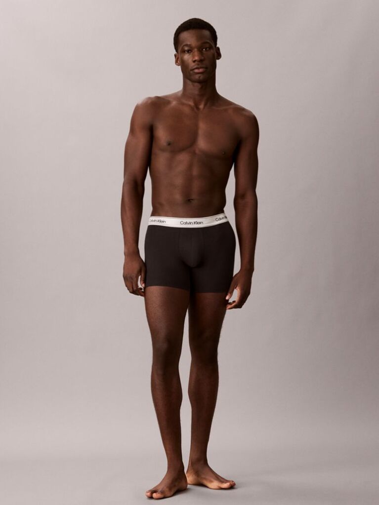 Black 3 Pack Boxer Briefs - Icon Cotton Stretch  Men