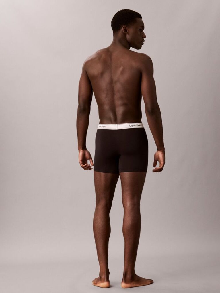Black 3 Pack Boxer Briefs - Icon Cotton Stretch  Men