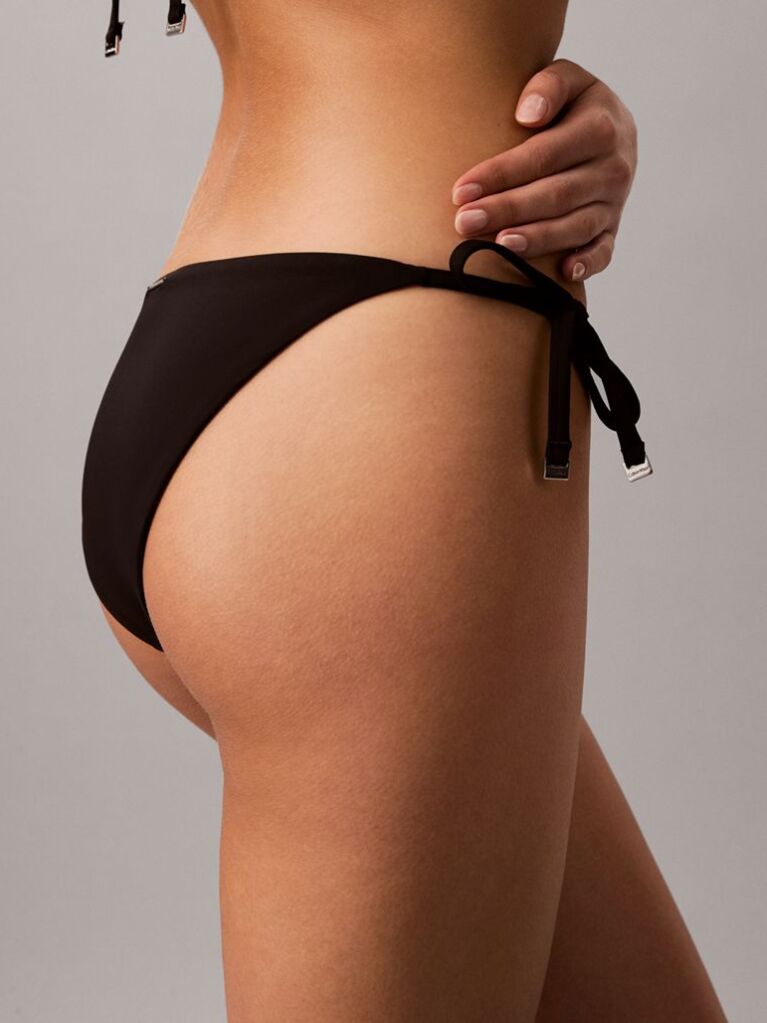 Black Tie Side Bikini Bottoms - CK Essentials  Women