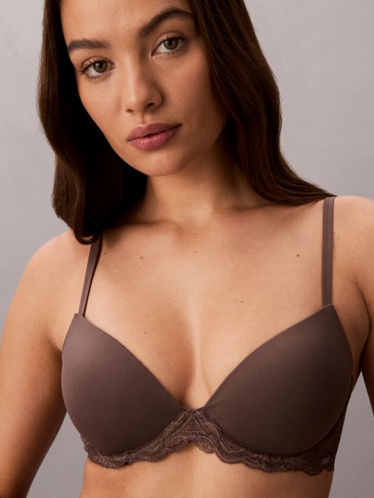 Brown Lift Demi Bra - Sensual Stretch Lace  Women