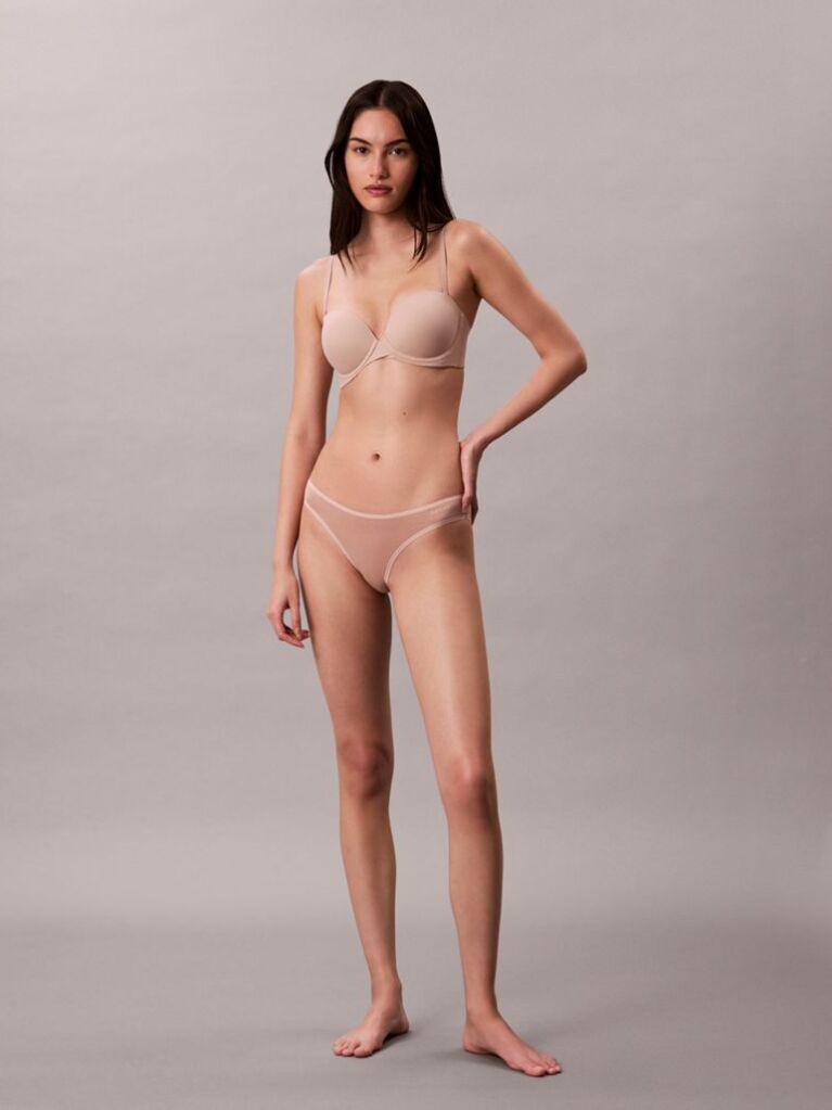 Beige Strapless Push Up Bra - Perfectly Fit  Women