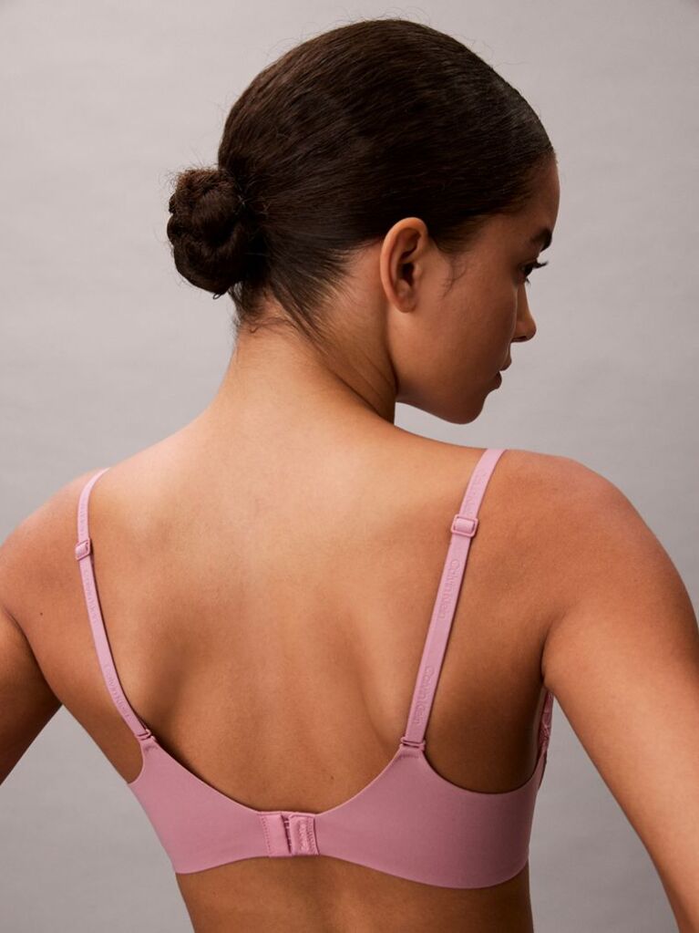 Pink Push Up Plunge Bra - Perfectly Fit Lace  Women