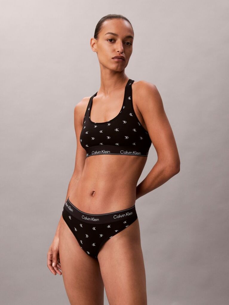 Black Unlined Bralette - Icon Cotton Modal  Women