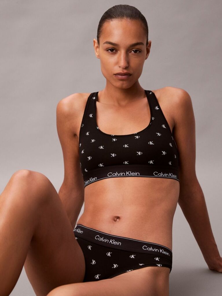 Black Unlined Bralette - Icon Cotton Modal  Women