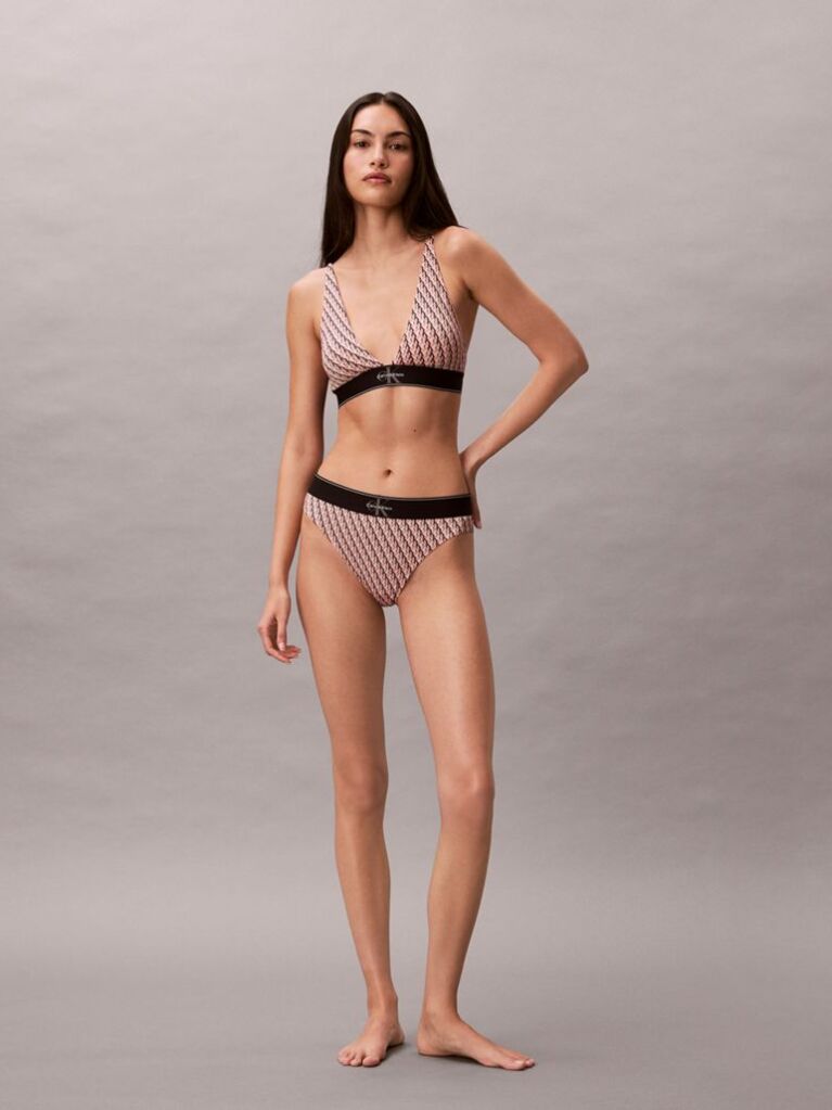 Pink Triangle Bralette - Graphic Monogram Microfibre Stretch  Women