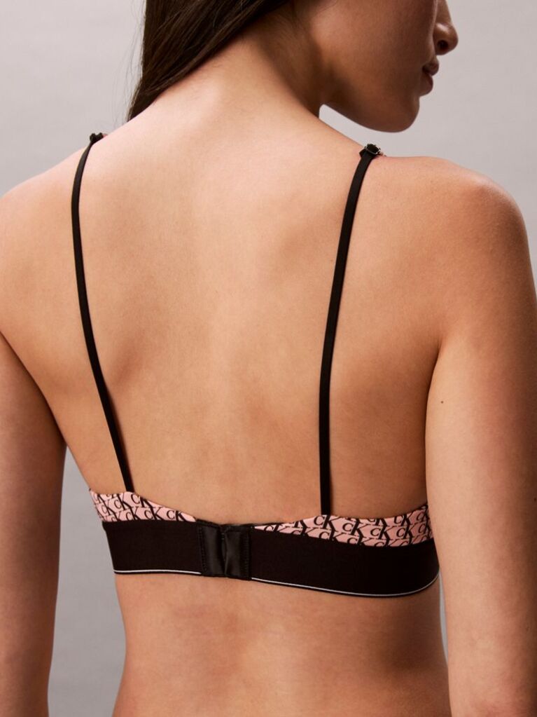Pink Triangle Bralette - Graphic Monogram Microfibre Stretch  Women