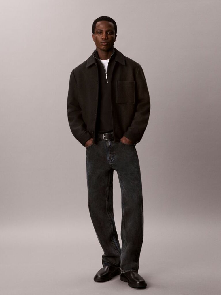 Black Quarter Zip Jumper  Men