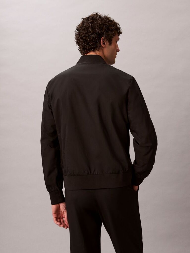 Black Matte Bomber Jacket  Men