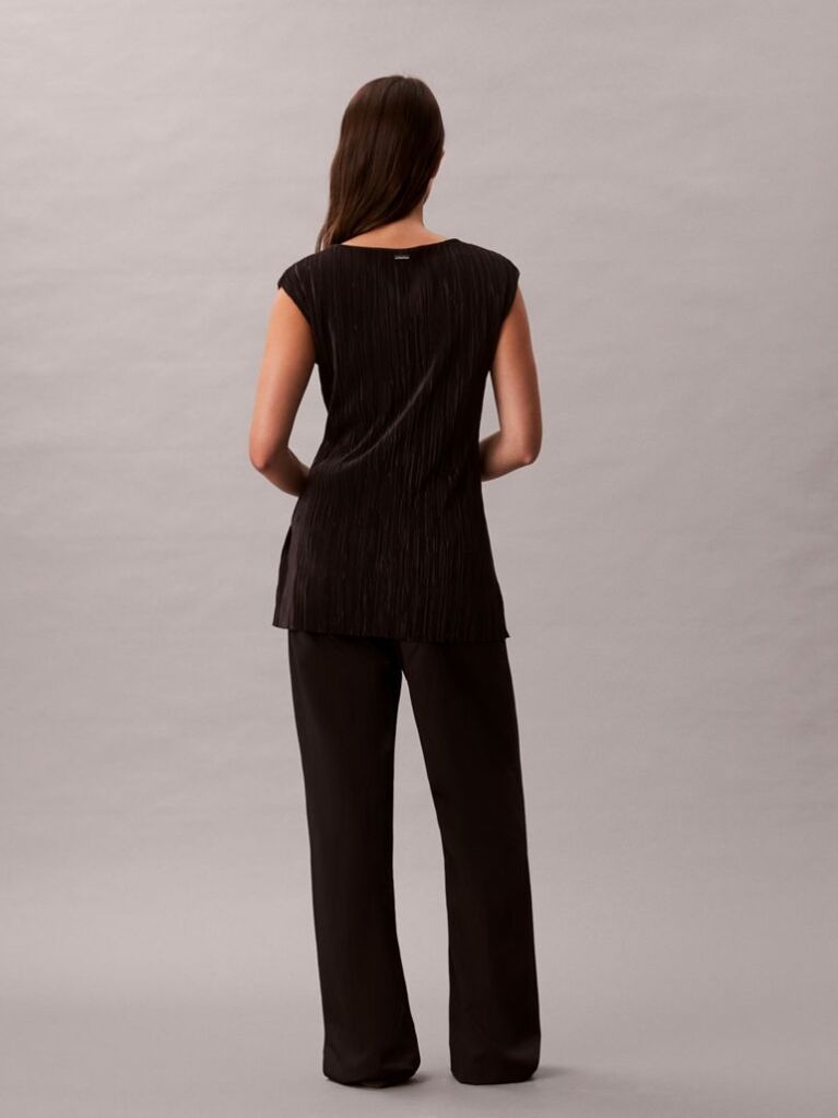Black Plisse Tunic  Women