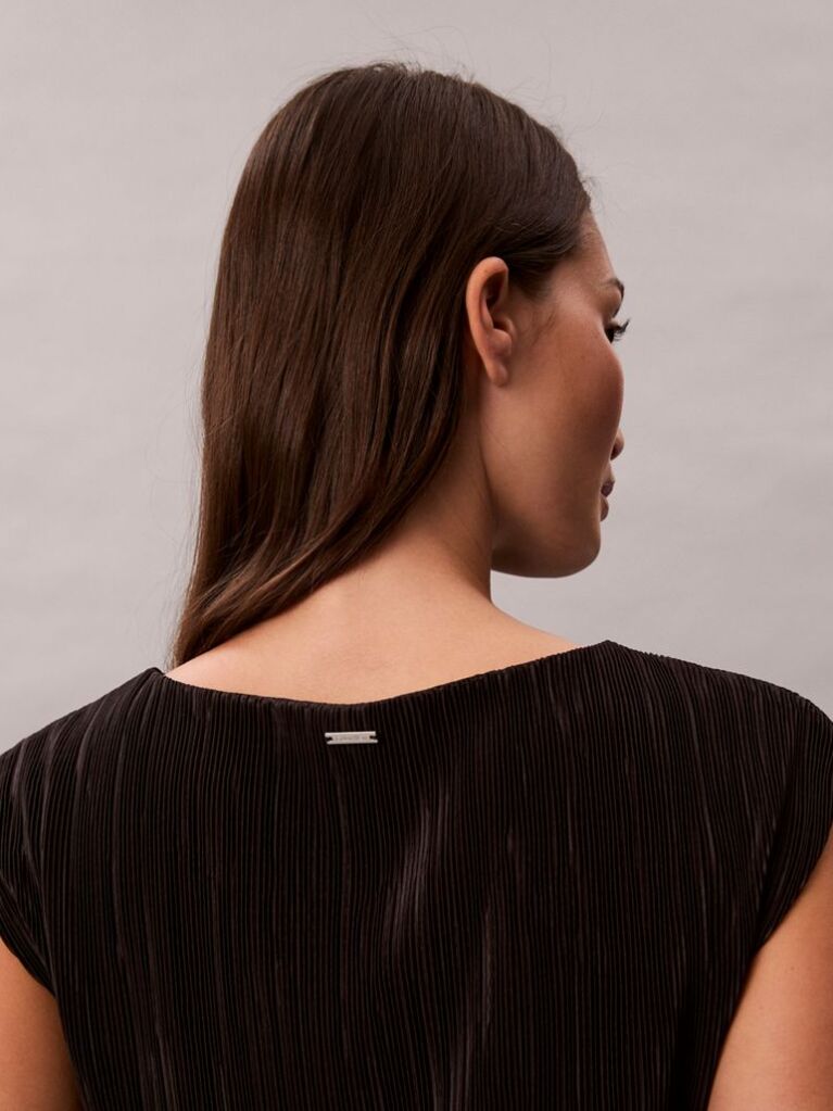 Black Plisse Tunic  Women