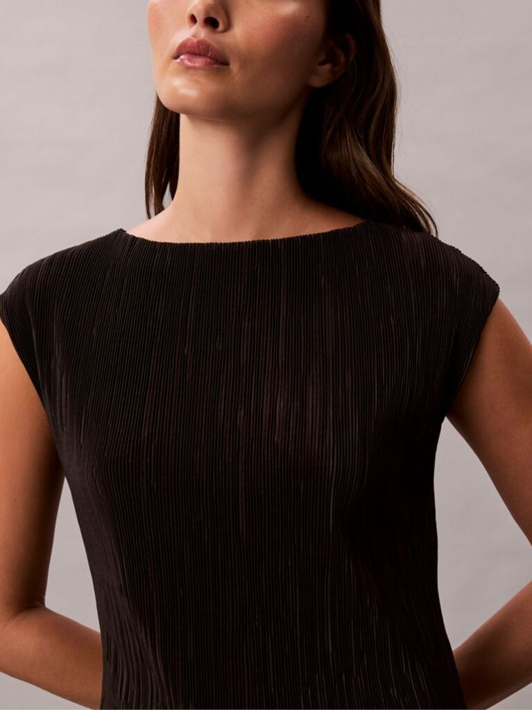 Black Plisse Tunic  Women