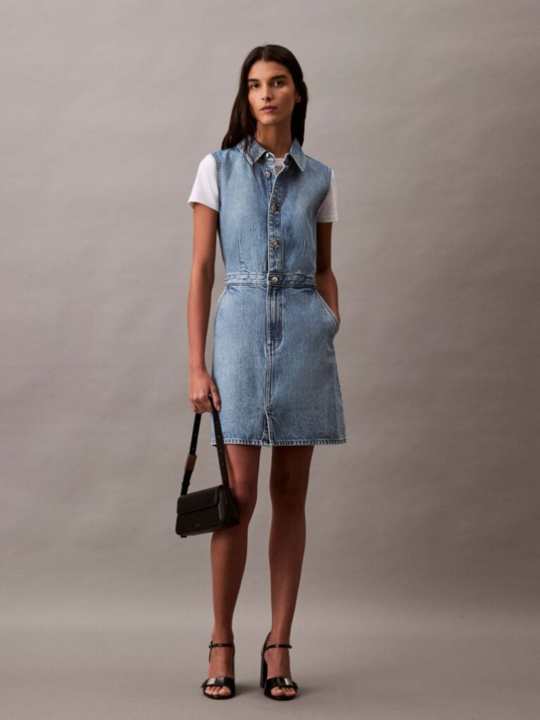 Denim Sleeveless Denim Mini Dress  Women