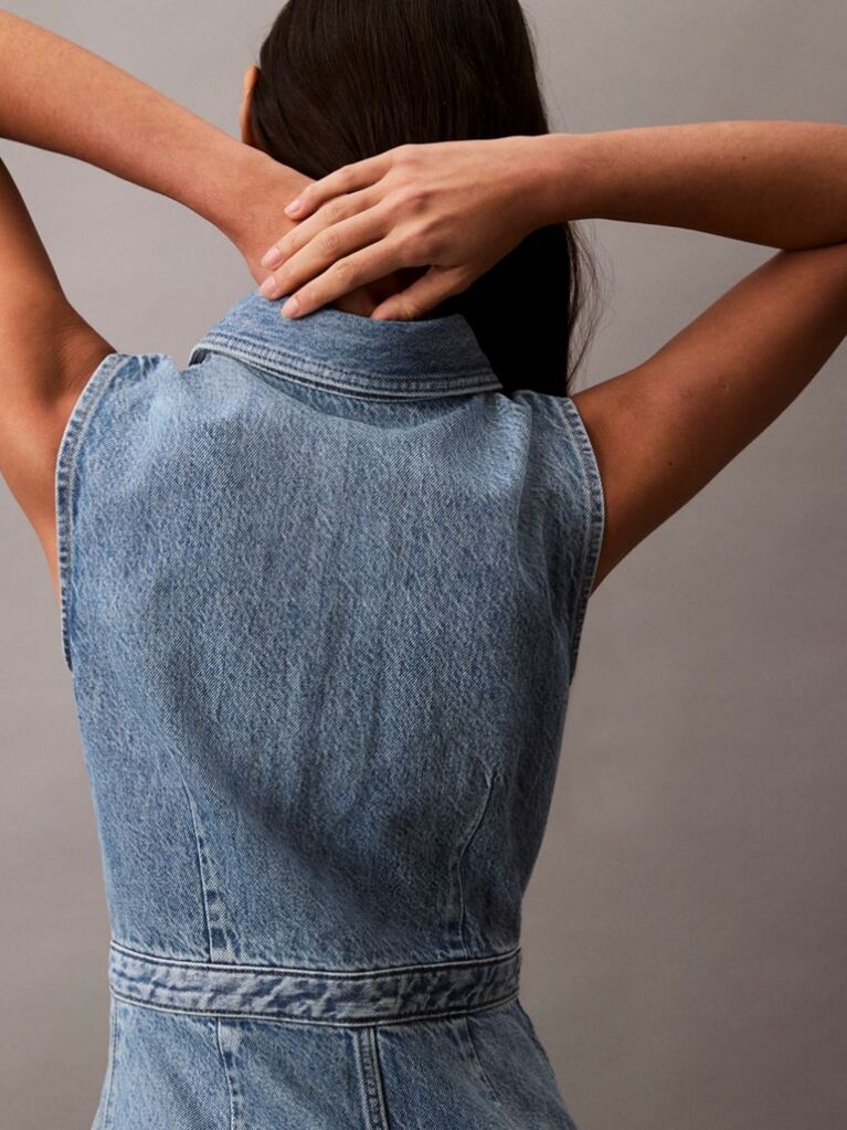 Denim Sleeveless Denim Mini Dress  Women
