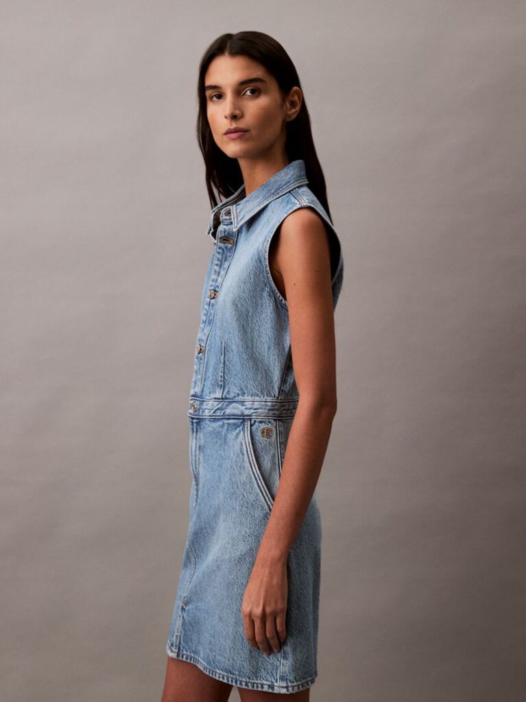 Denim Sleeveless Denim Mini Dress  Women