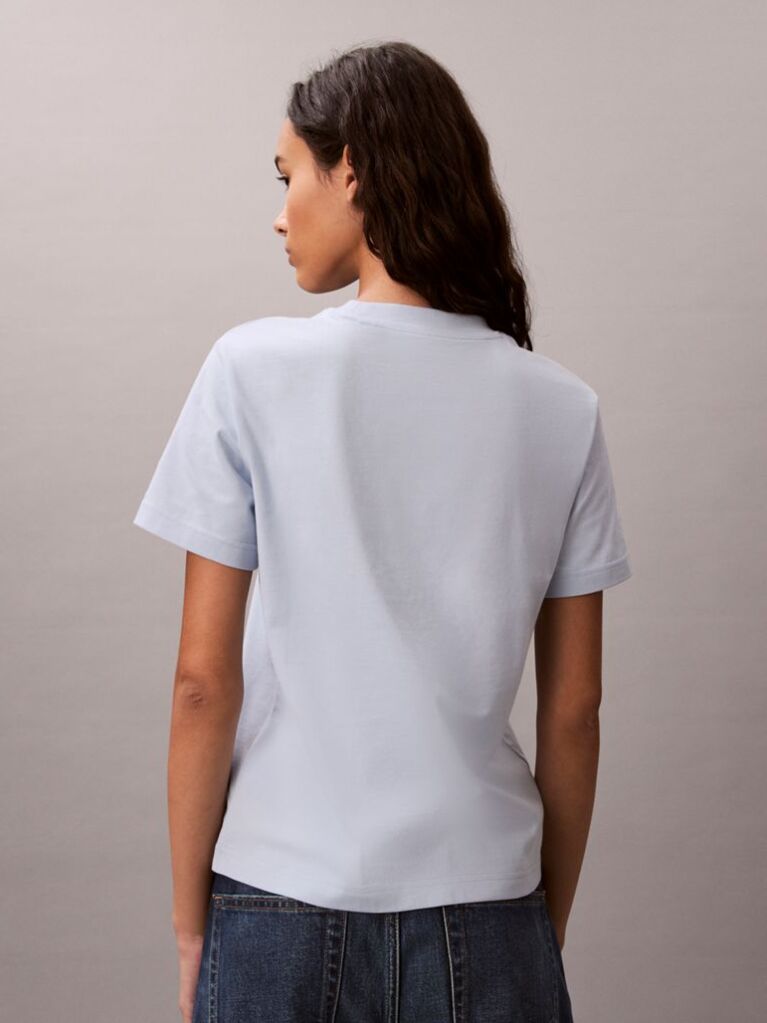 Blue Monogram Logo Tee  Women