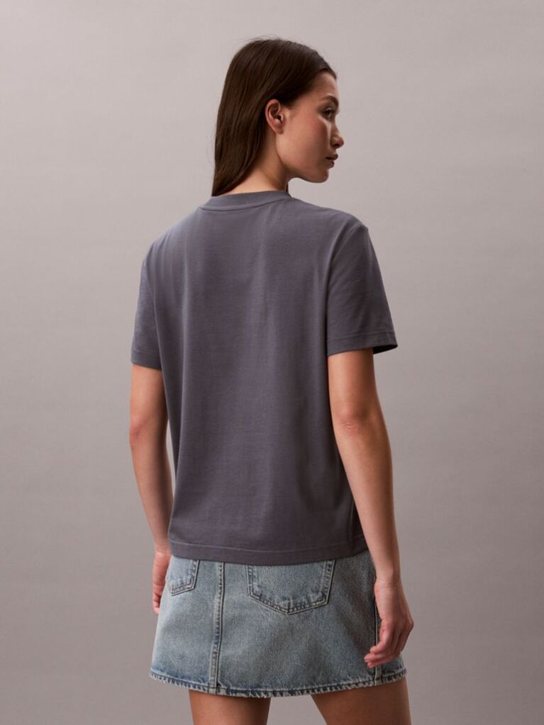Grey Monogram Logo Tee  Women