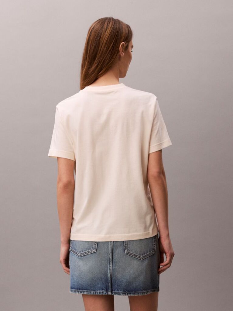 White Monogram Logo Tee  Women