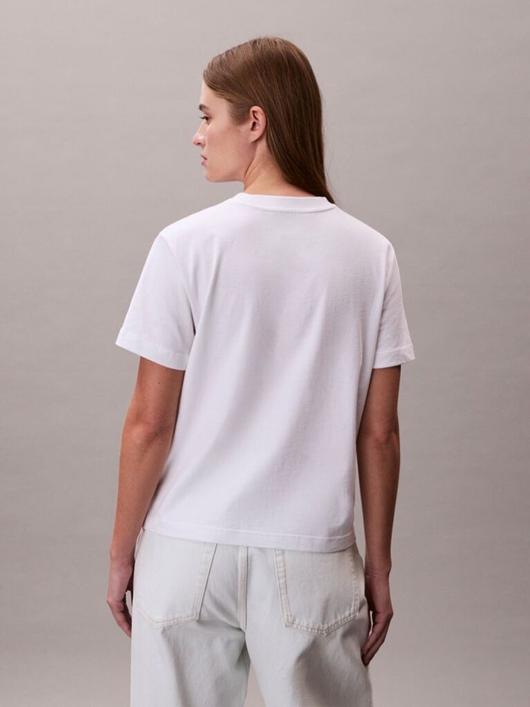 White Monogram Appliqué T-shirt  Women