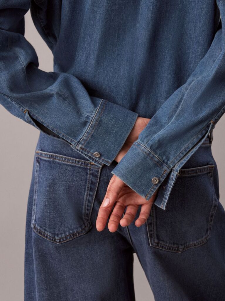 Denim Cropped Fit Shirt  Women