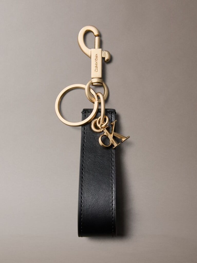 Black Monogram Key Fob  Men