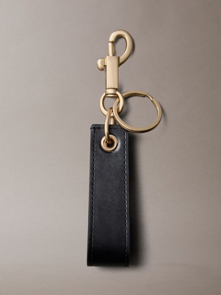 Black Monogram Key Fob  Men