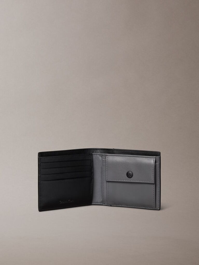 Black Nappa Leather RFID Billfold Wallet  Men