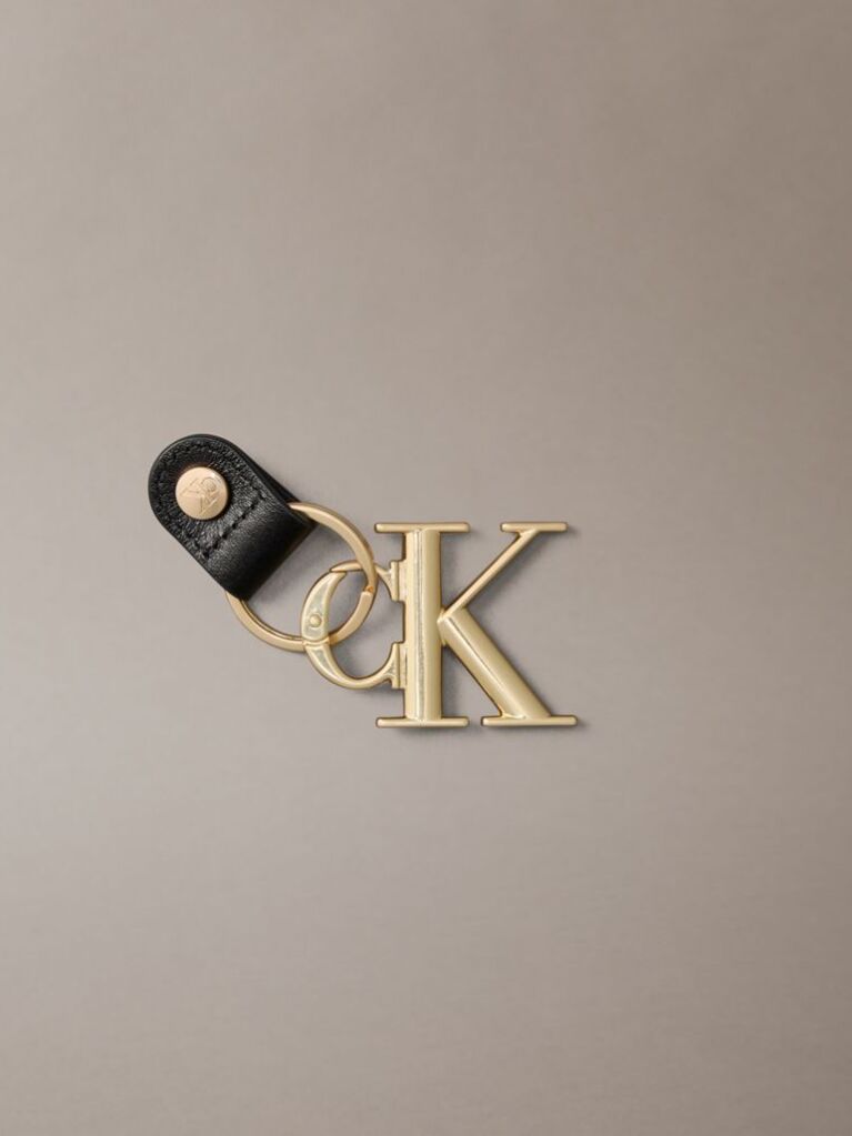Gold Bold Monogram Key Fob  Men