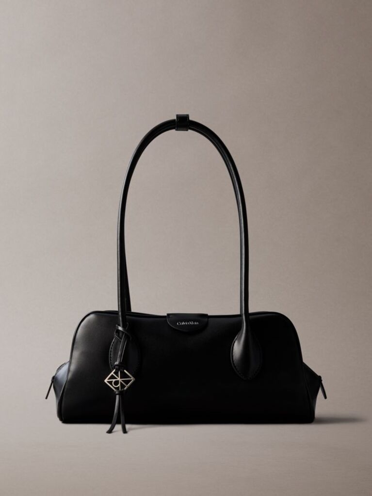 Black Trio Compartment Shoulder Bag  Women