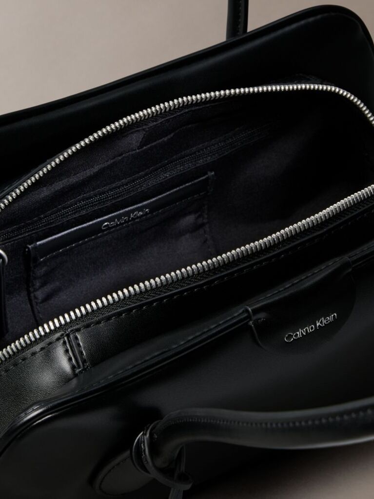 Black Trio Compartment Shoulder Bag  Women