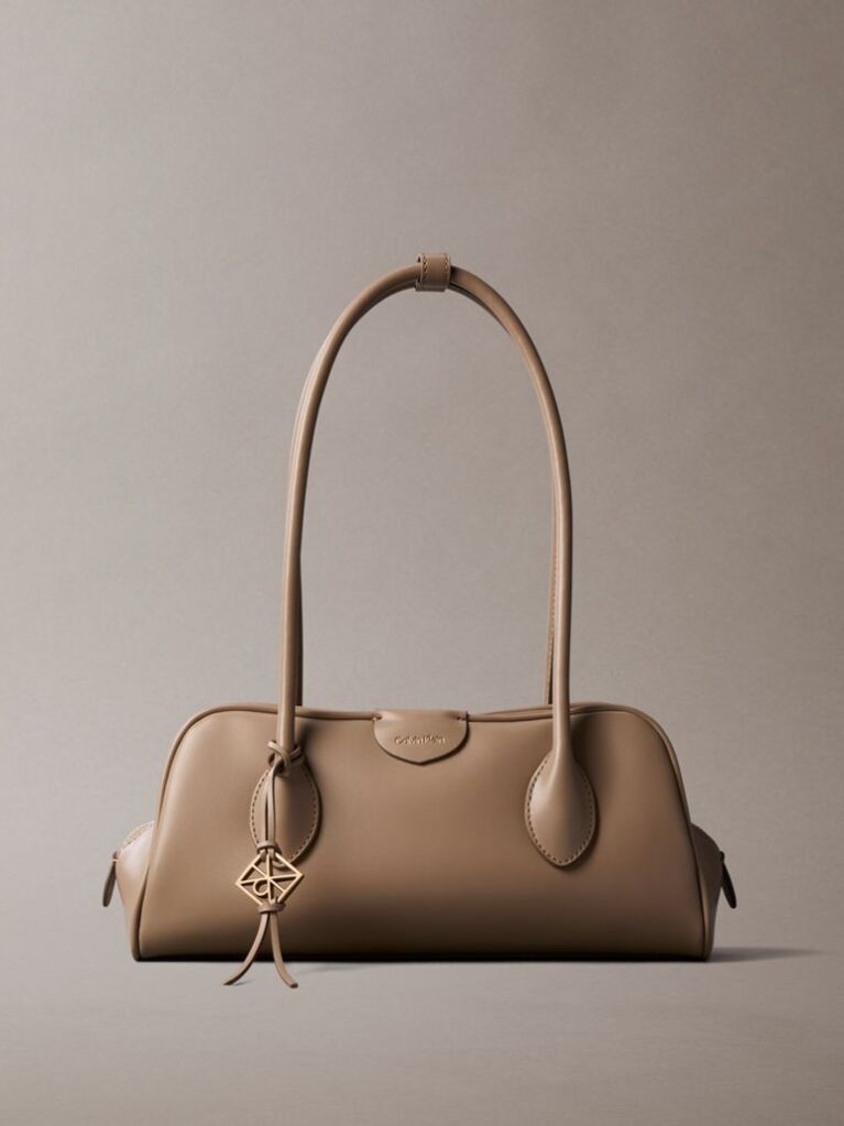 Beige Trio Compartment Shoulder Bag  Women