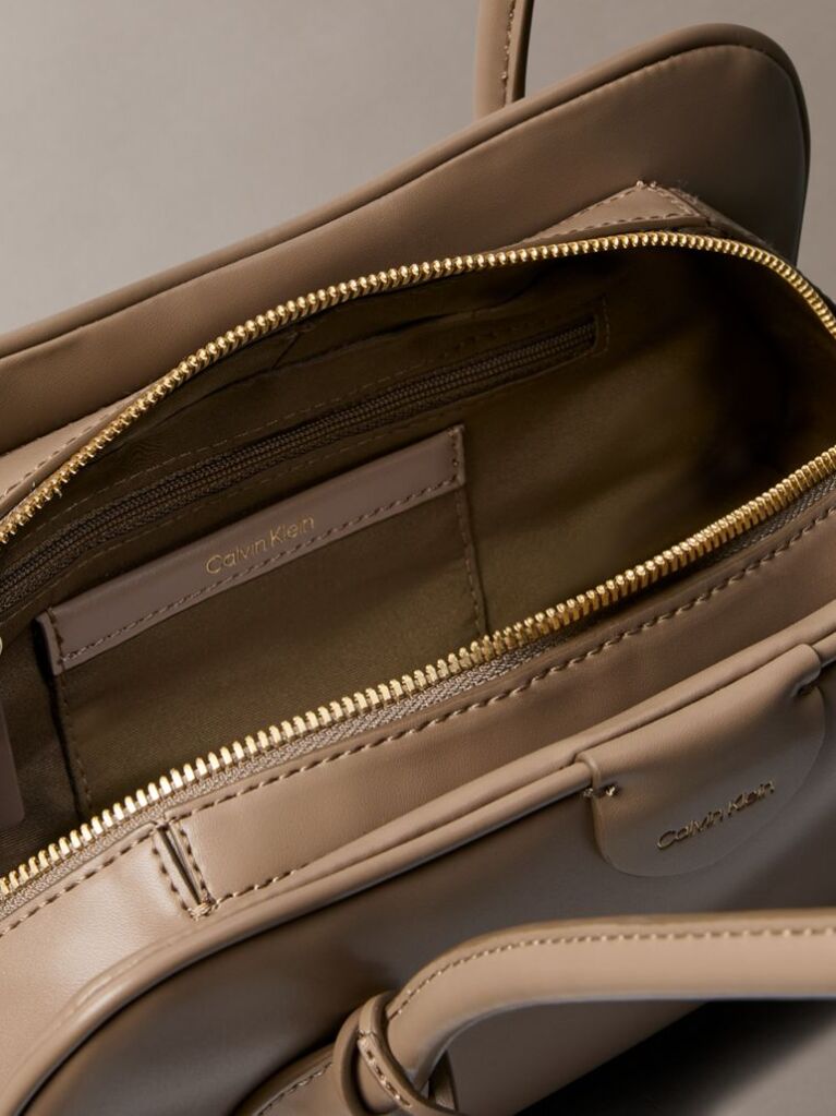Beige Trio Compartment Shoulder Bag  Women