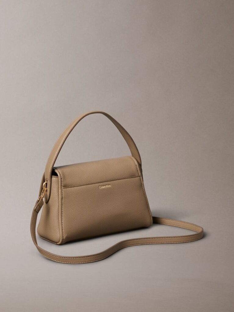 Beige Pebble Grain Shoulder Bag  Women