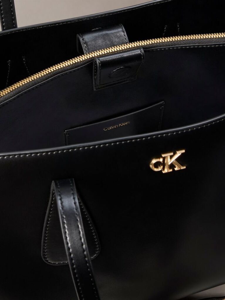 Black Monogram Medium Work Tote Bag  Women