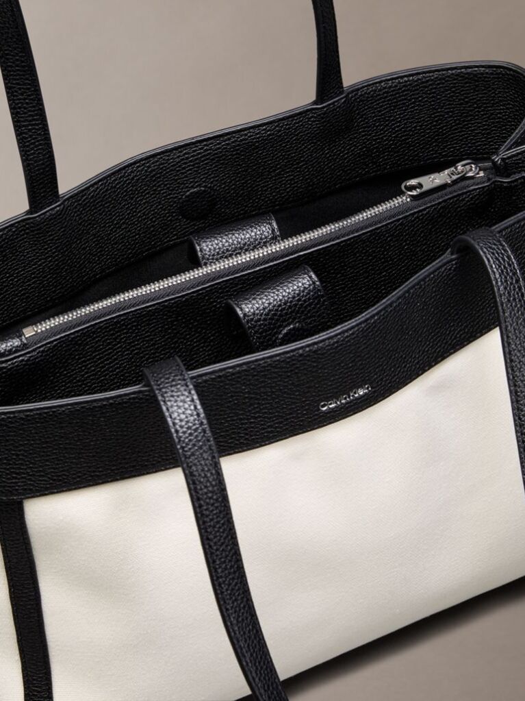 White Cotton Canvas Tote Bag  Women