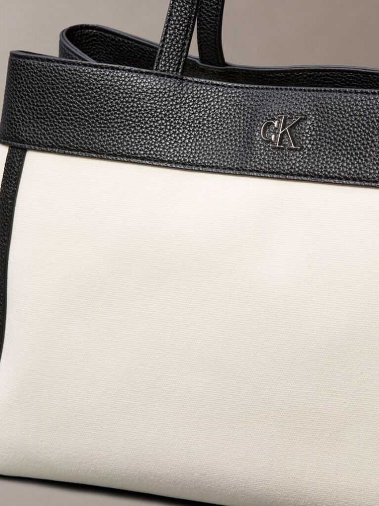 White Cotton Canvas Tote Bag  Women