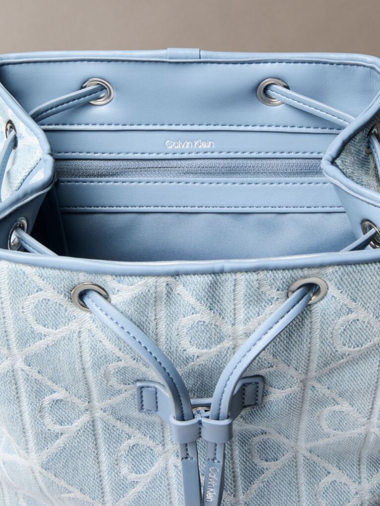 Denim Denim Logo Jacquard Backpack  Women