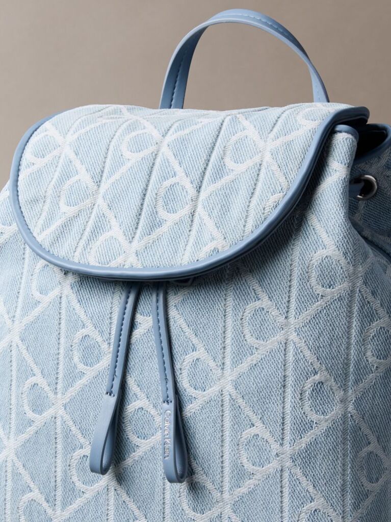 Denim Denim Logo Jacquard Backpack  Women