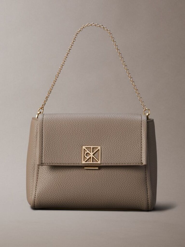 Beige Pebble Grain Crossbody Bag  Women