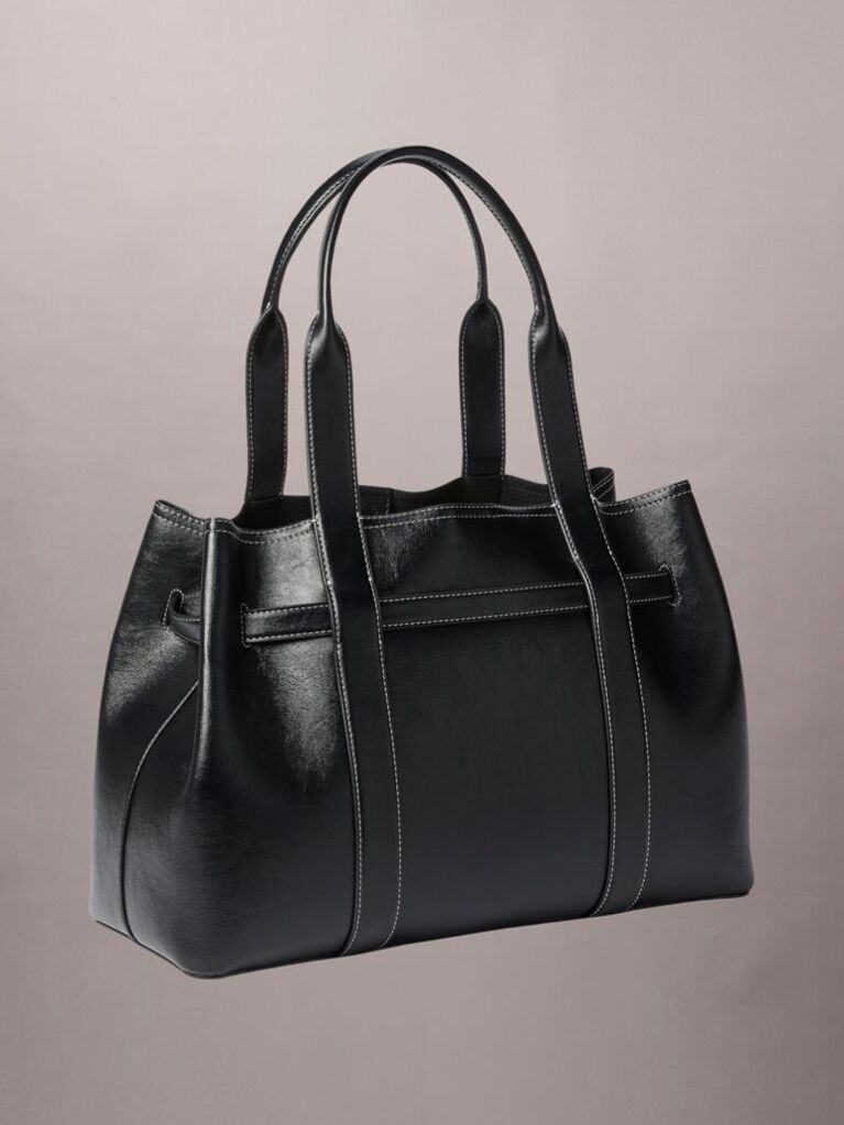Black Buckle Laptop Tote Bag  Women