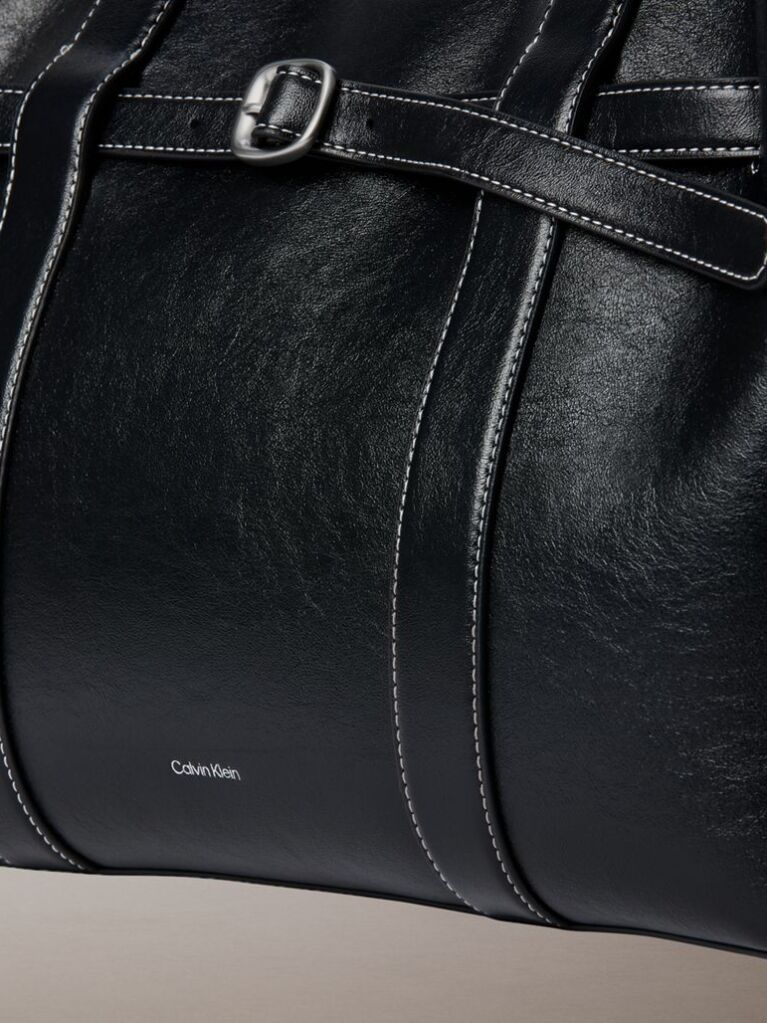 Black Buckle Laptop Tote Bag  Women
