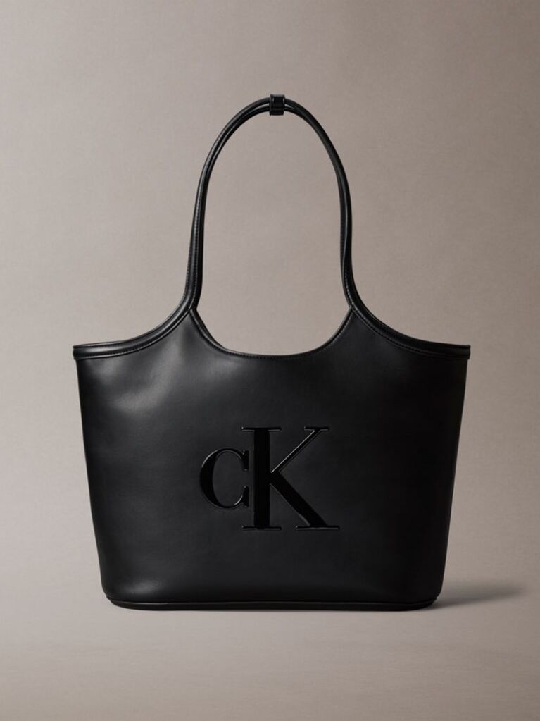 Black Signature Monogram Laptop Tote Bag  Women
