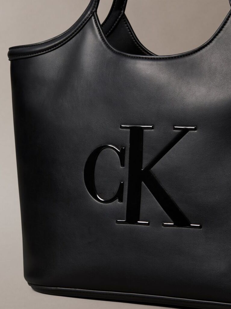 Black Signature Monogram Laptop Tote Bag  Women