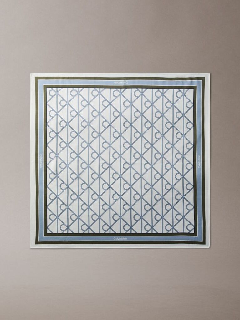 Blue Square Emblem Logo Bandana Scarf  Women