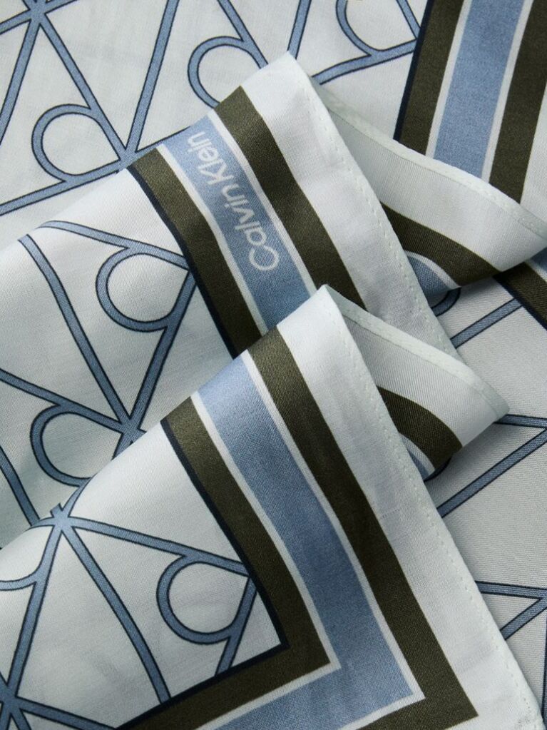 Blue Square Emblem Logo Bandana Scarf  Women