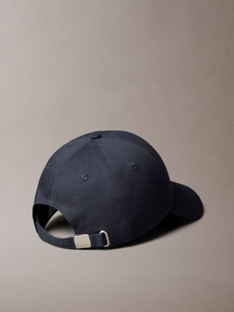 Grey Embroidered Monogram Logo Baseball Cap  Men