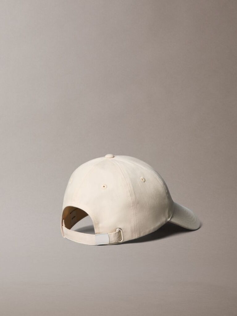 White Cotton Twill Logo Cap  Women
