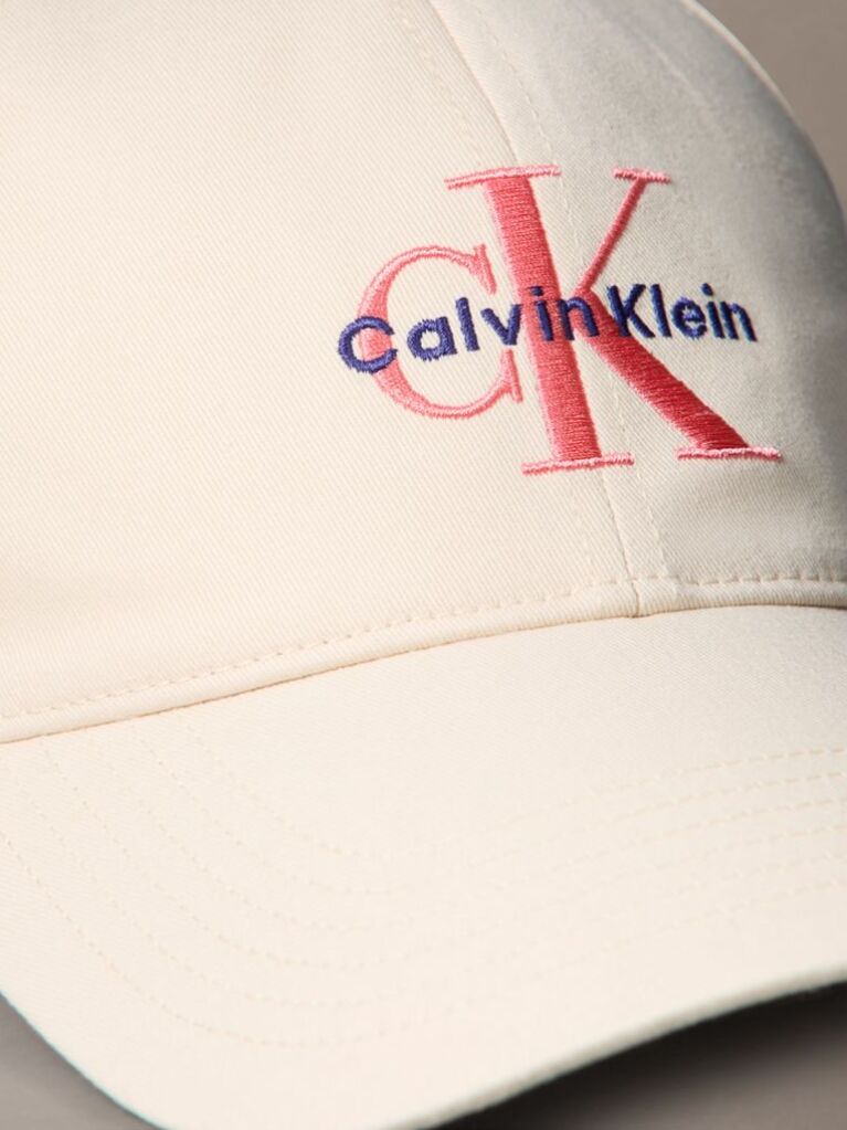 White Cotton Twill Logo Cap  Women