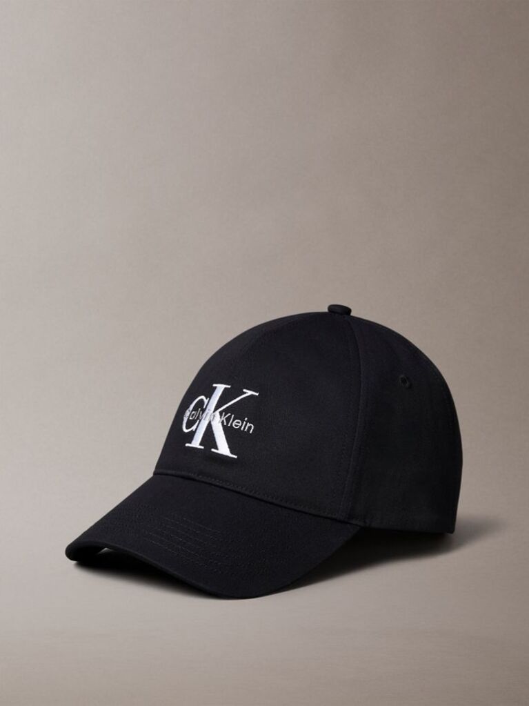 Black Cotton Twill Logo Cap  Women